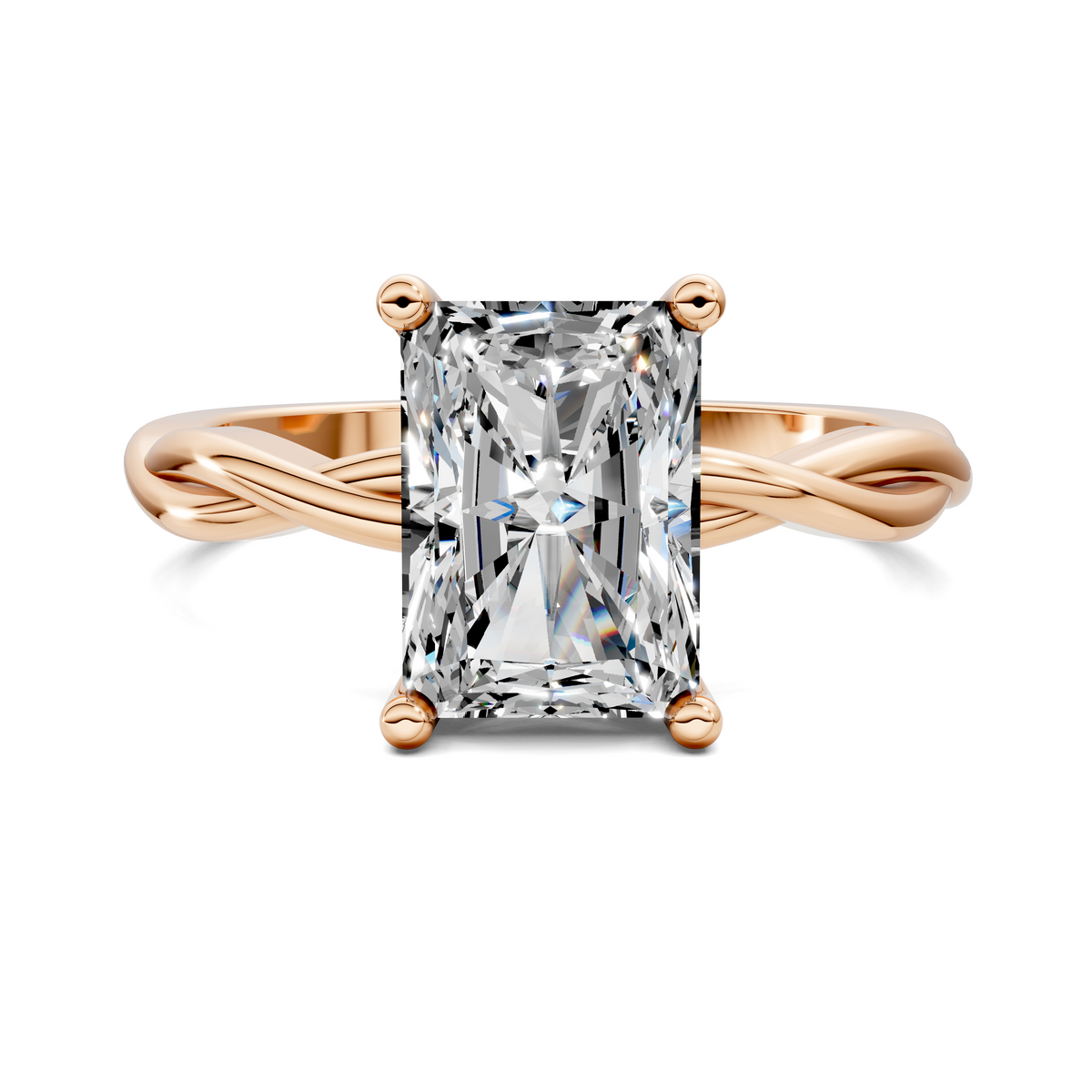 Emely Twisted Vine Solitaire Ring