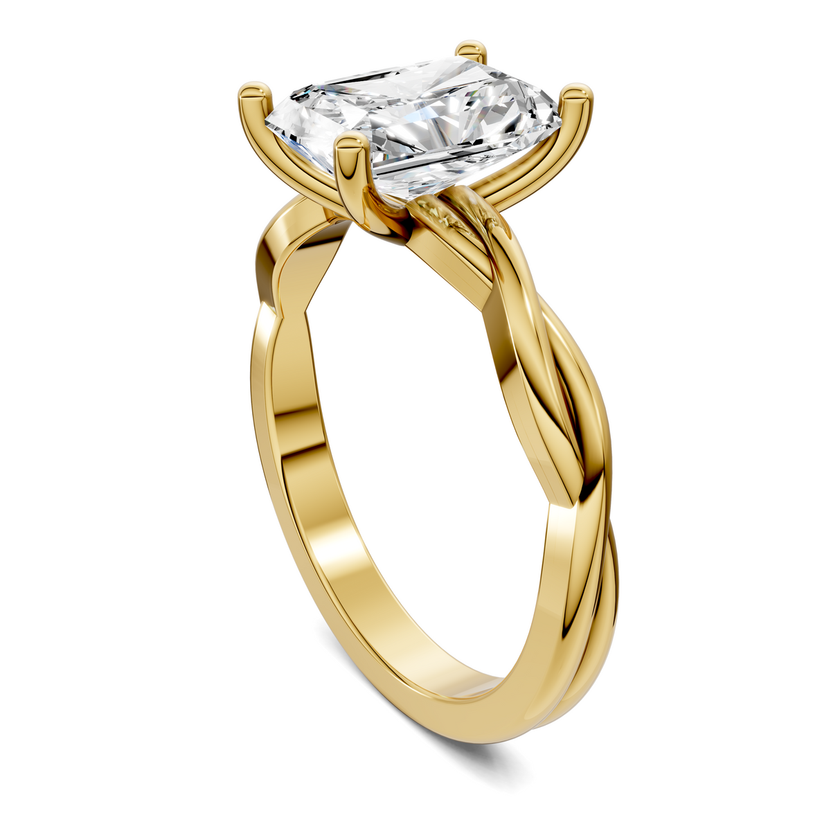 Emely Twisted Vine Solitaire Ring