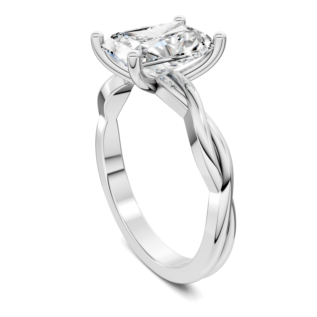 Emely Twisted Vine Solitaire Ring
