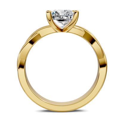Emely Twisted Vine Solitaire Ring