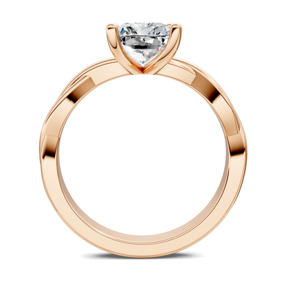 Emely Twisted Vine Solitaire Ring