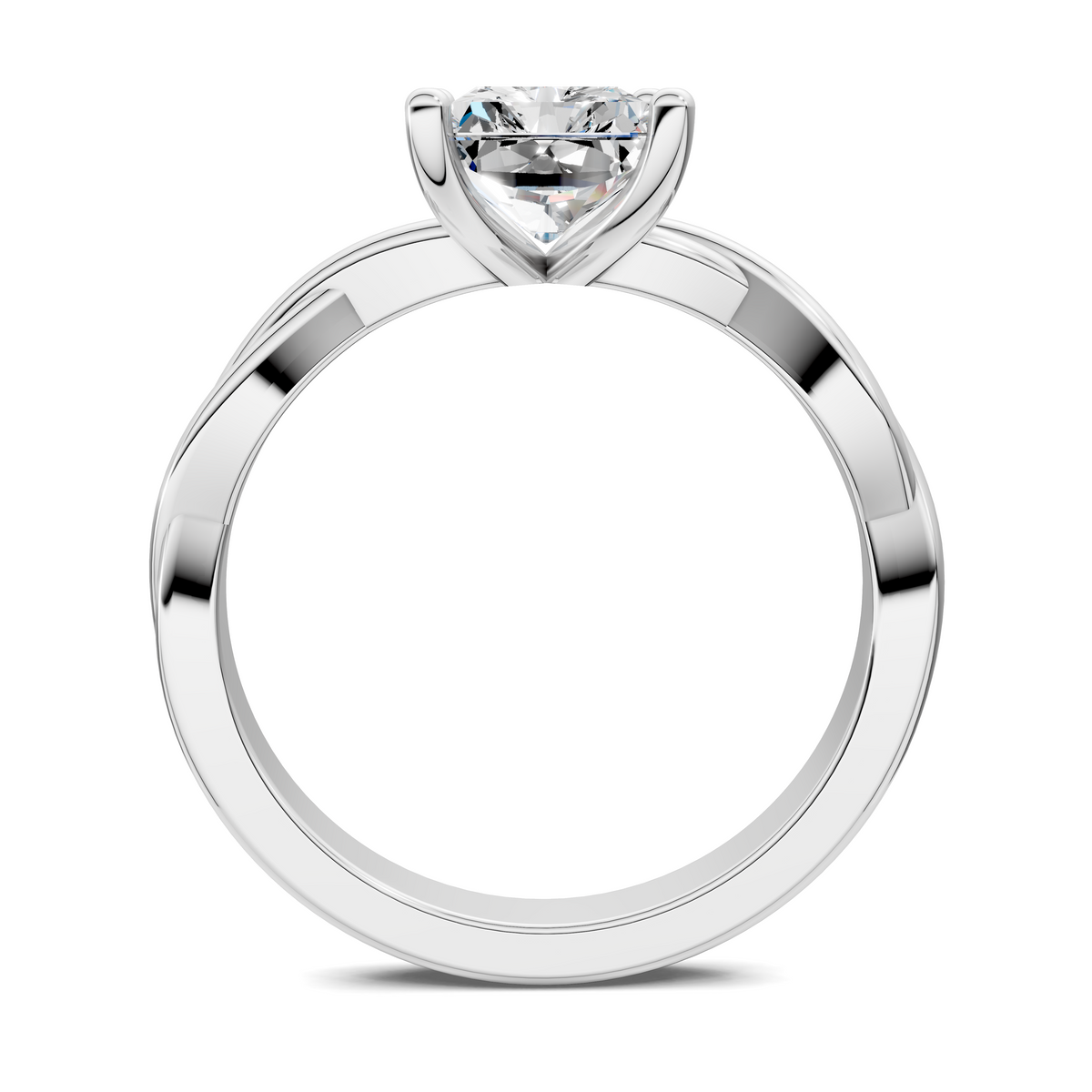 Emely Twisted Vine Solitaire Ring