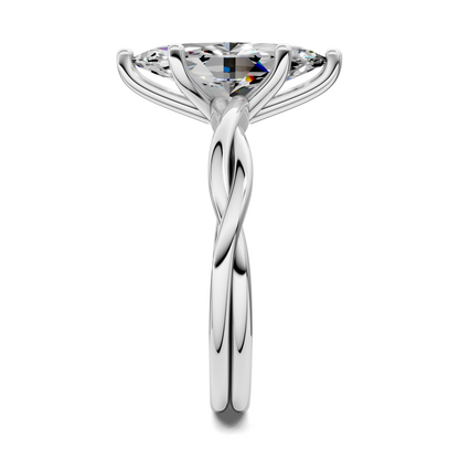 Emely Twisted Vine Solitaire Ring