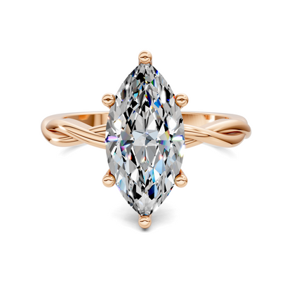 Emely Twisted Vine Solitaire Ring
