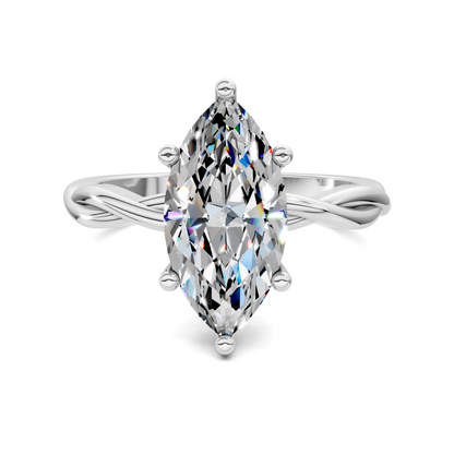 Emely Twisted Vine Solitaire Ring