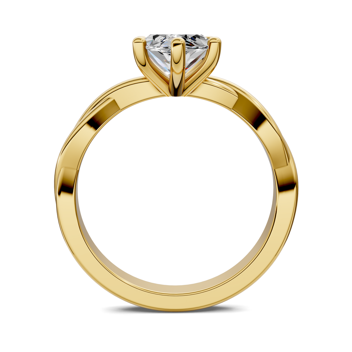 Emely Twisted Vine Solitaire Ring