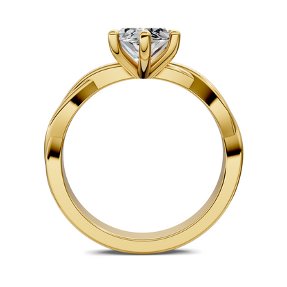 Emely Twisted Vine Solitaire Ring