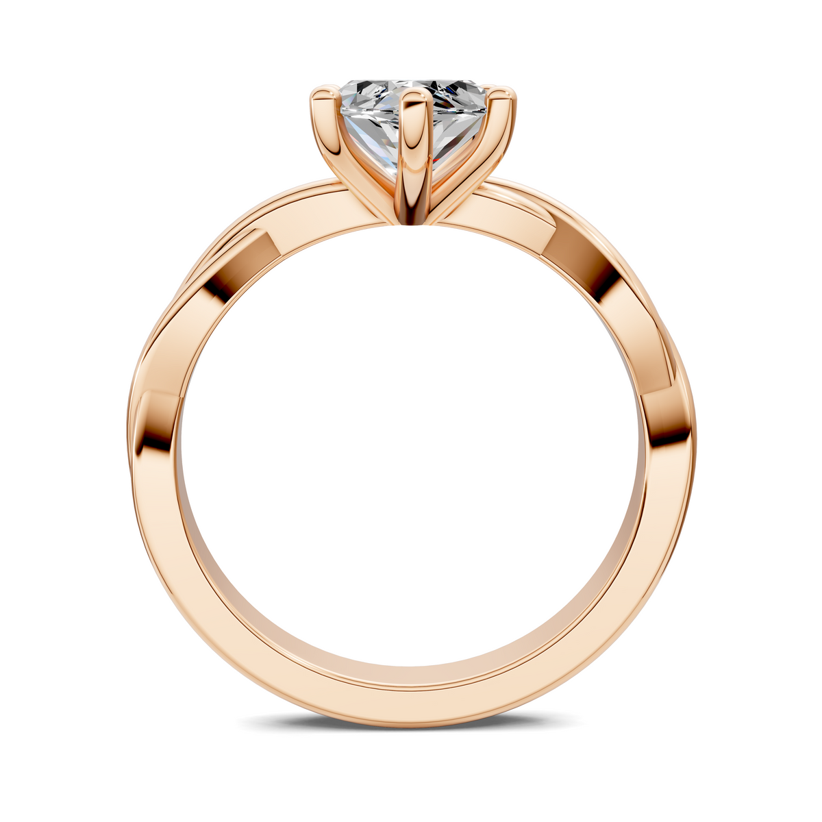 Emely Twisted Vine Solitaire Ring