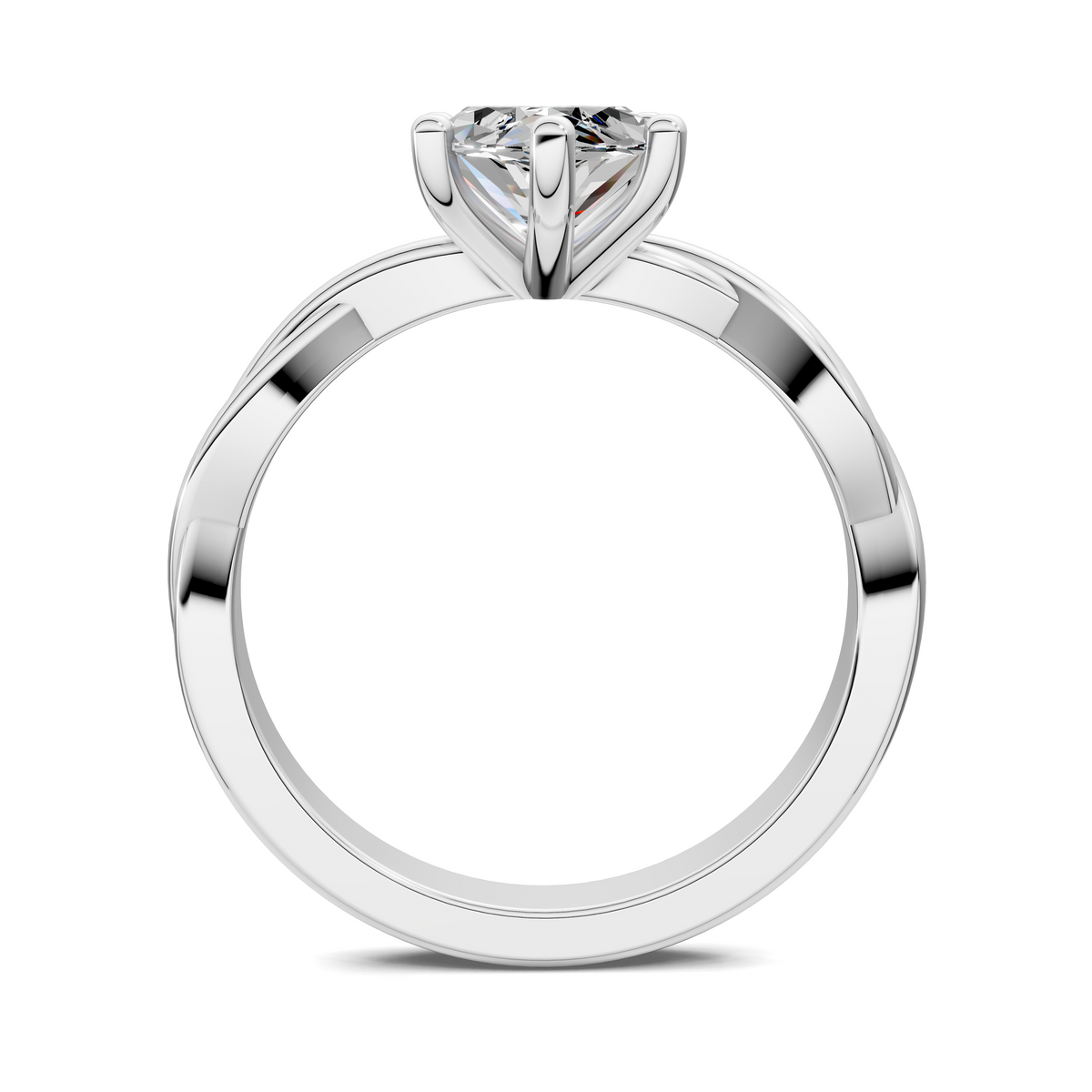 Emely Twisted Vine Solitaire Ring