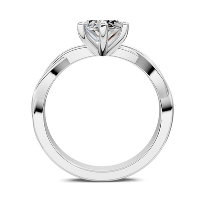 Emely Twisted Vine Solitaire Ring