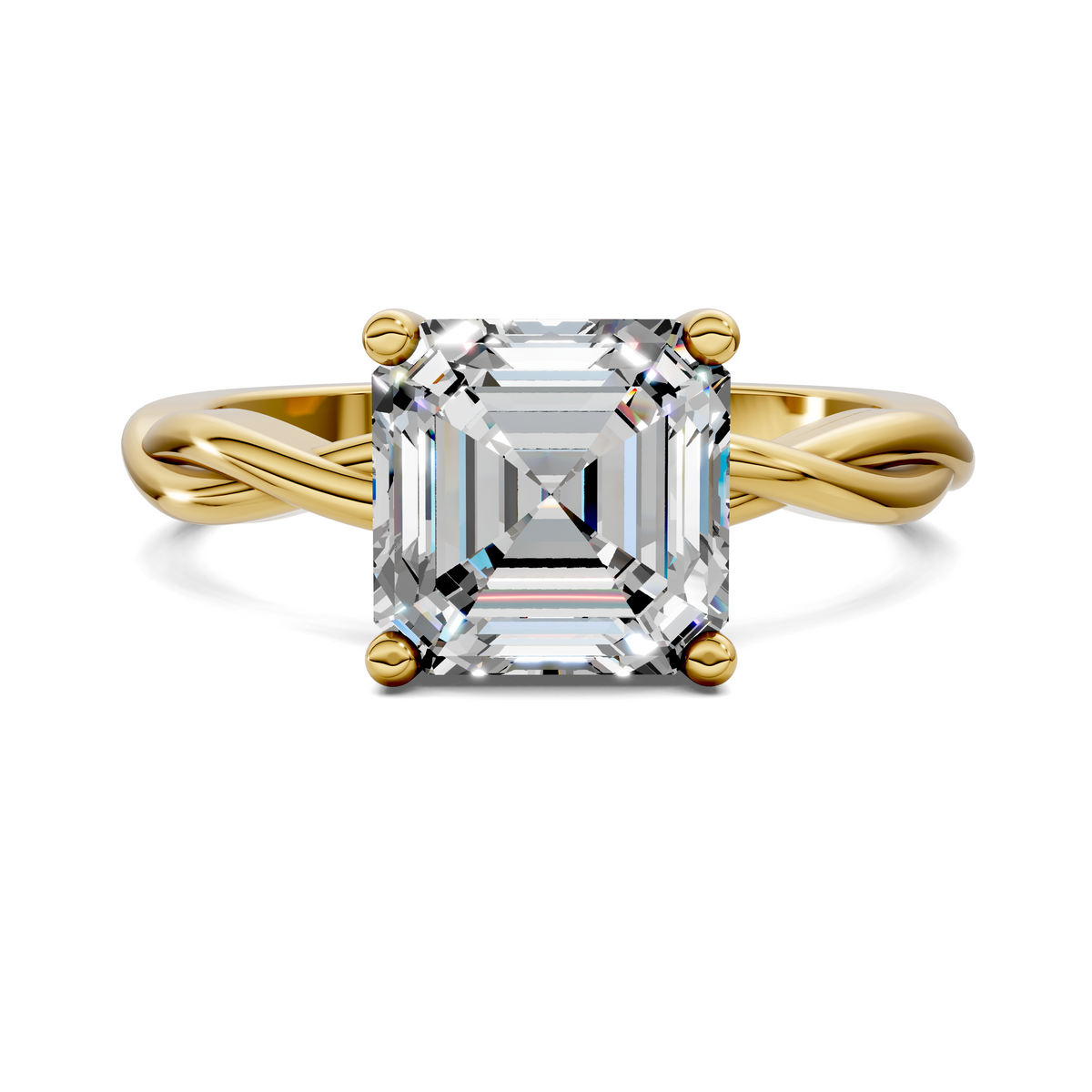 Emely Twisted Vine Solitaire Ring