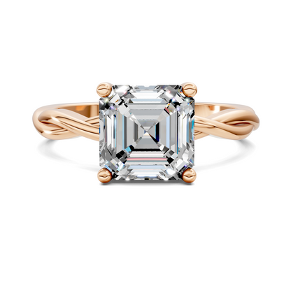 Emely Twisted Vine Solitaire Ring
