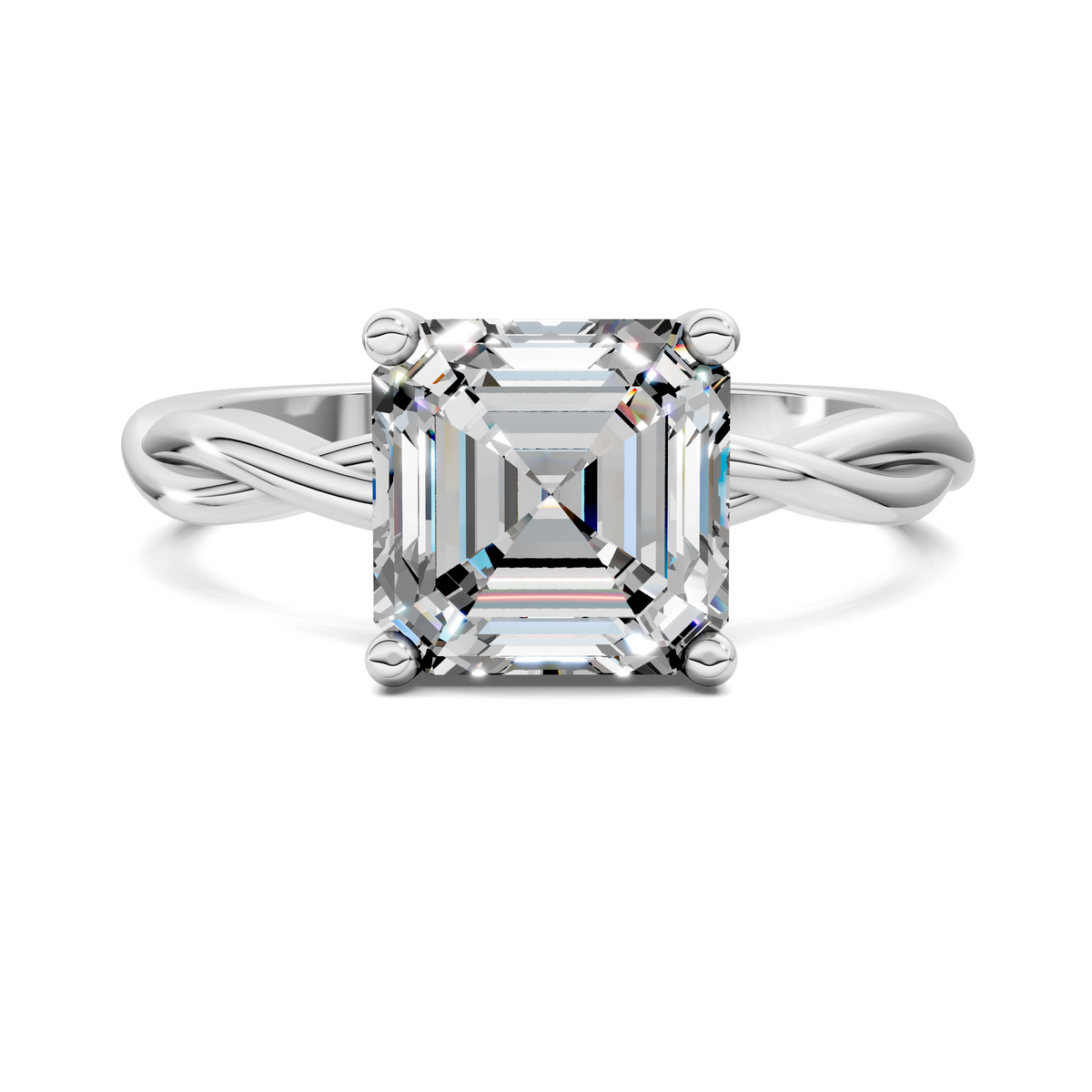 Emely Twisted Vine Solitaire Ring