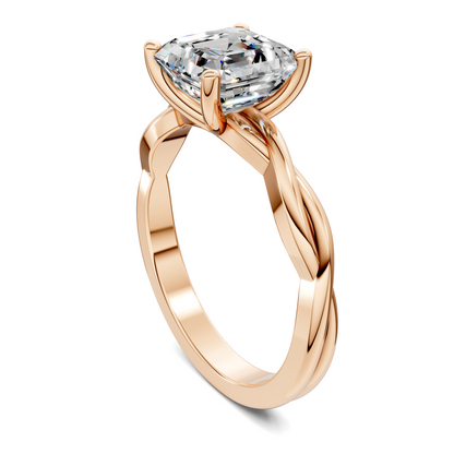 Emely Twisted Vine Solitaire Ring