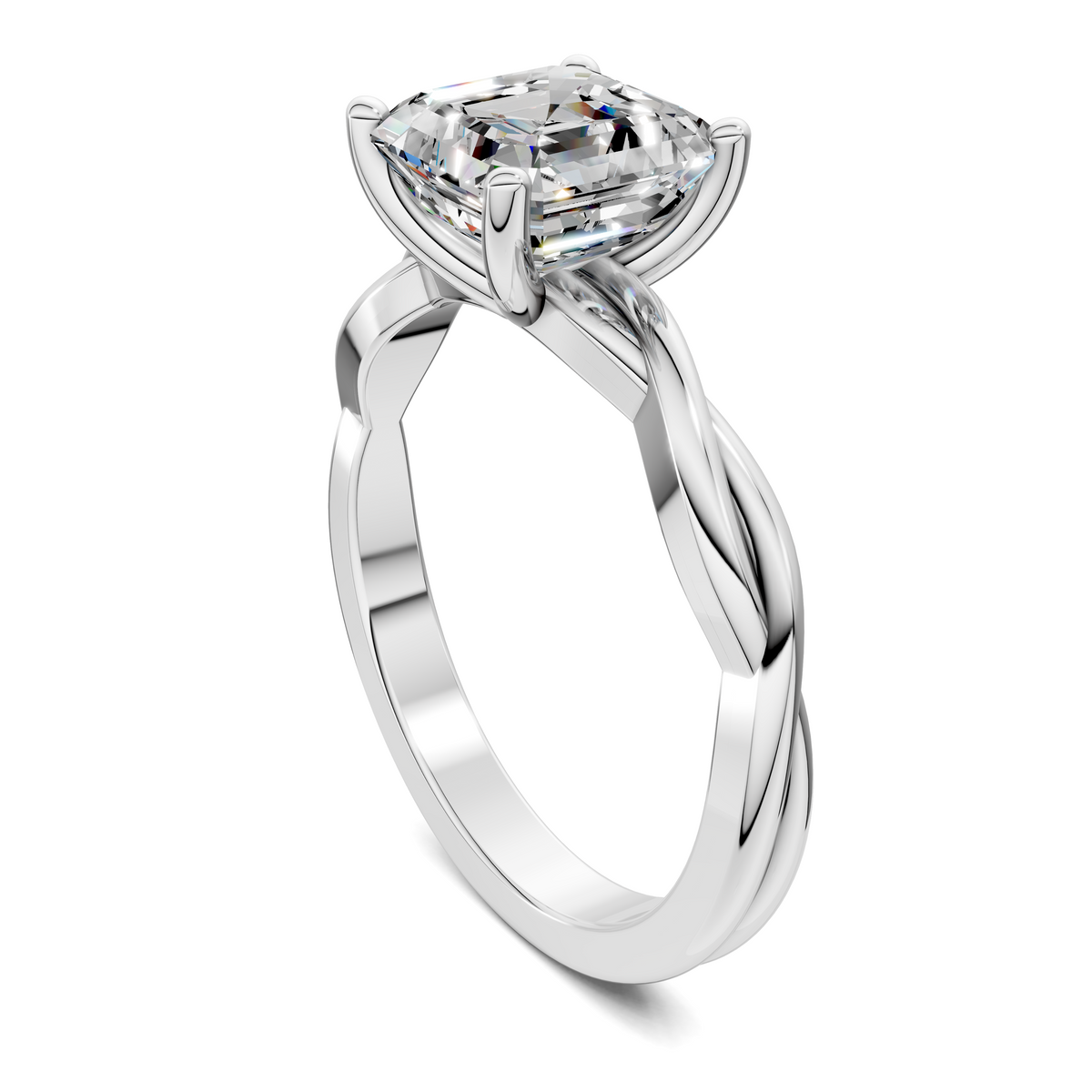 Emely Twisted Vine Solitaire Ring