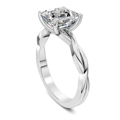 Emely Twisted Vine Solitaire Ring