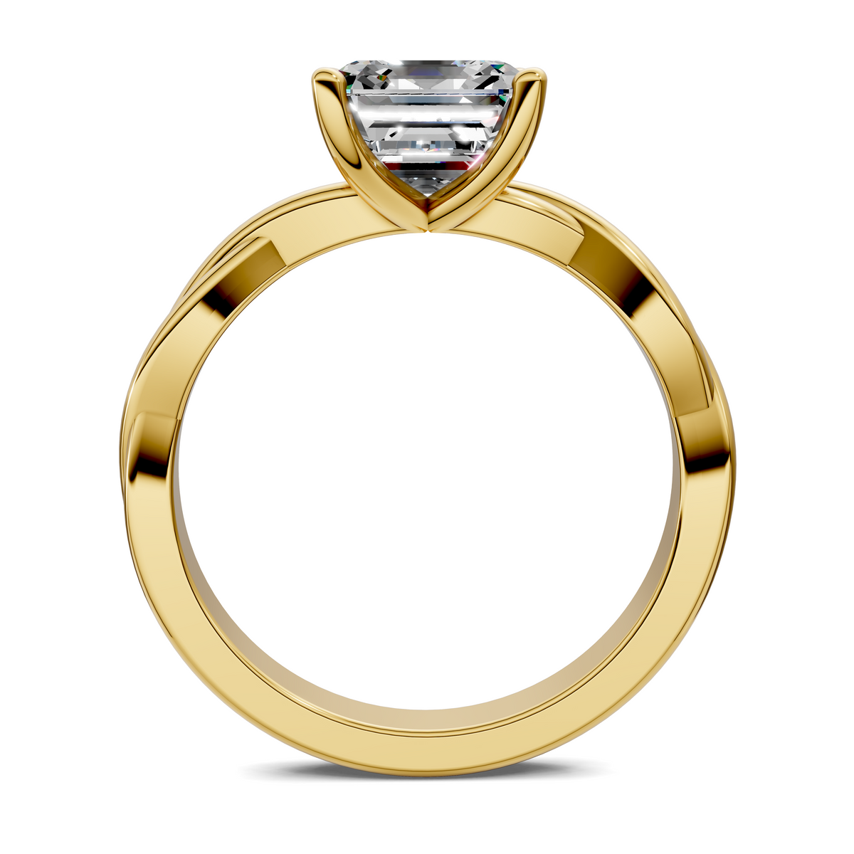 Emely Twisted Vine Solitaire Ring