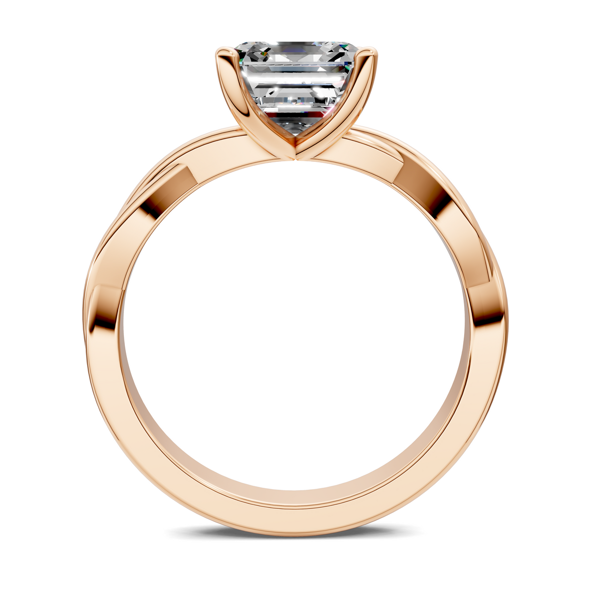 Emely Twisted Vine Solitaire Ring