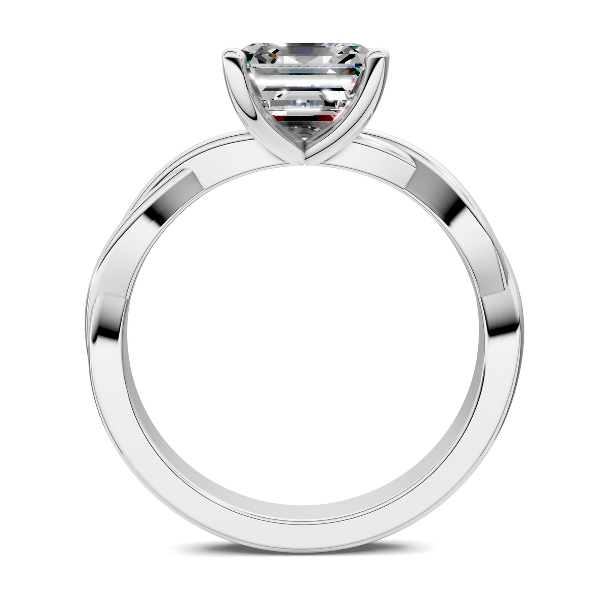 Emely Twisted Vine Solitaire Ring