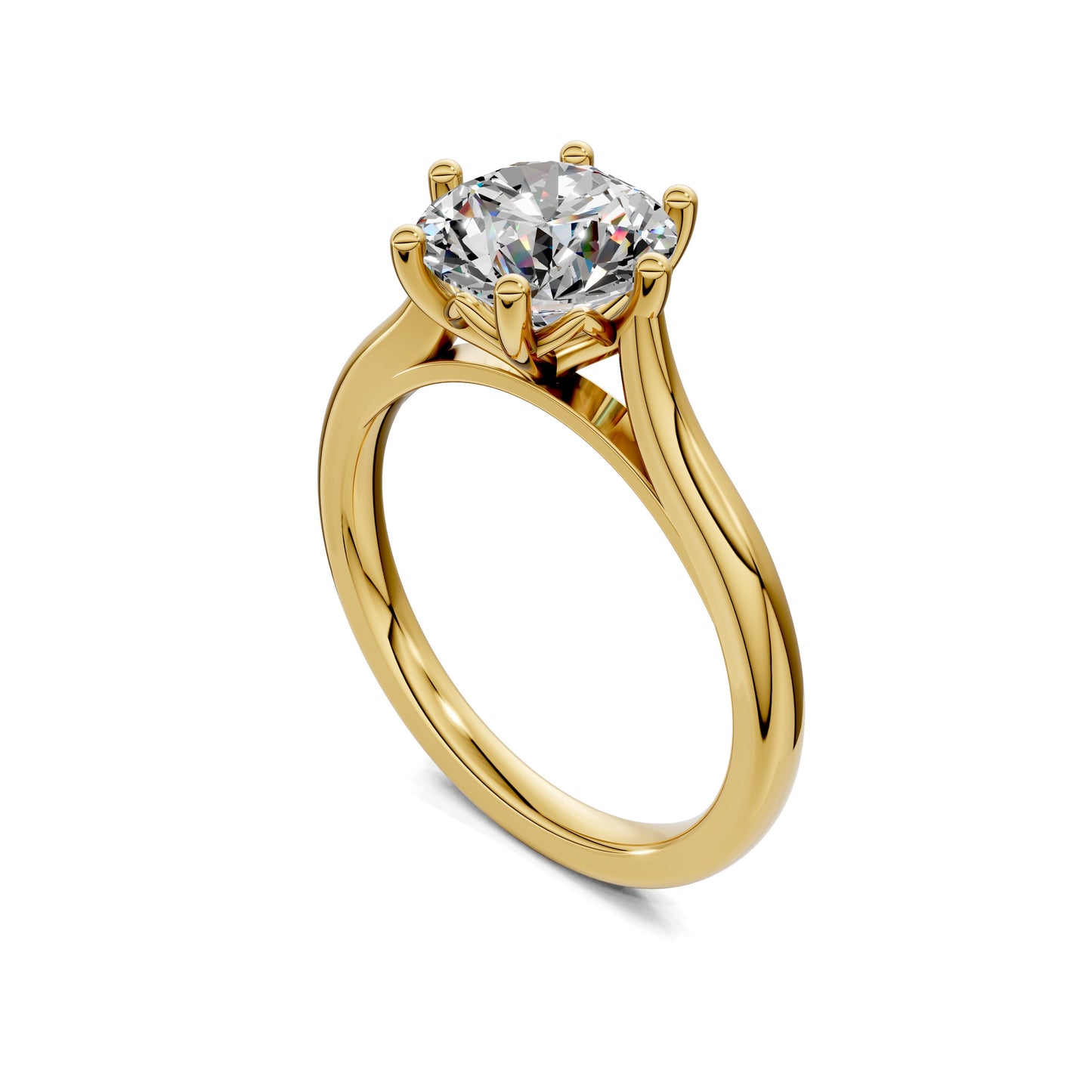 Kaitlyn Solitaire Engagement Ring - 2ct Round Lab Grown Diamond