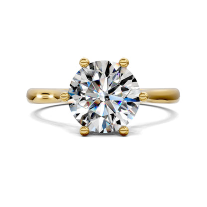 2 carat lab grown diamond engagement ring round cut solitaire in gold by Opes & Co