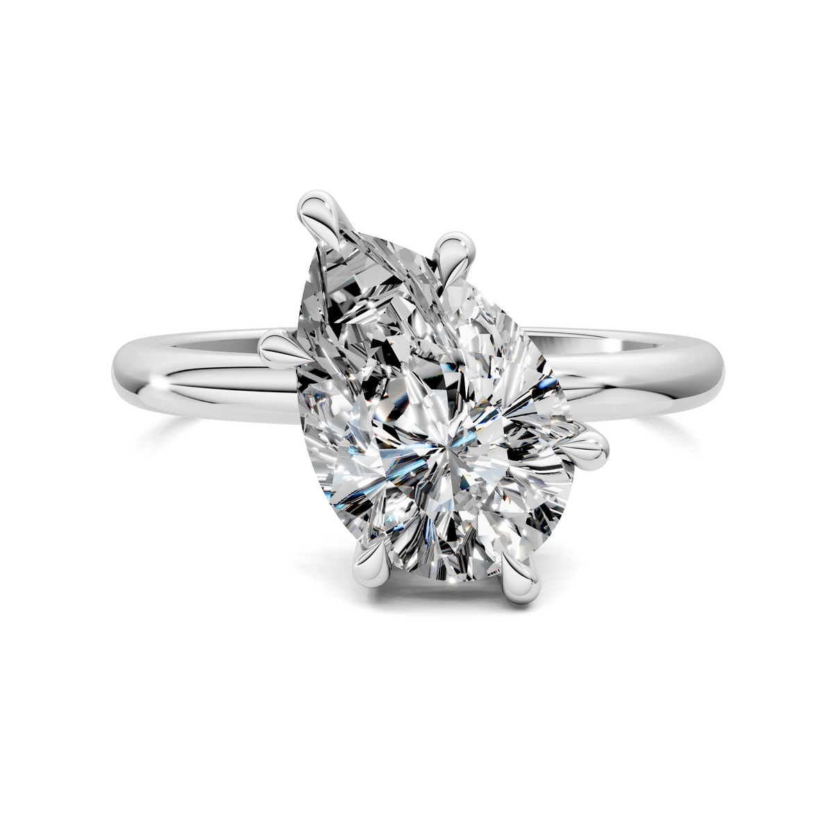 Annie Angled Solitaire Ring