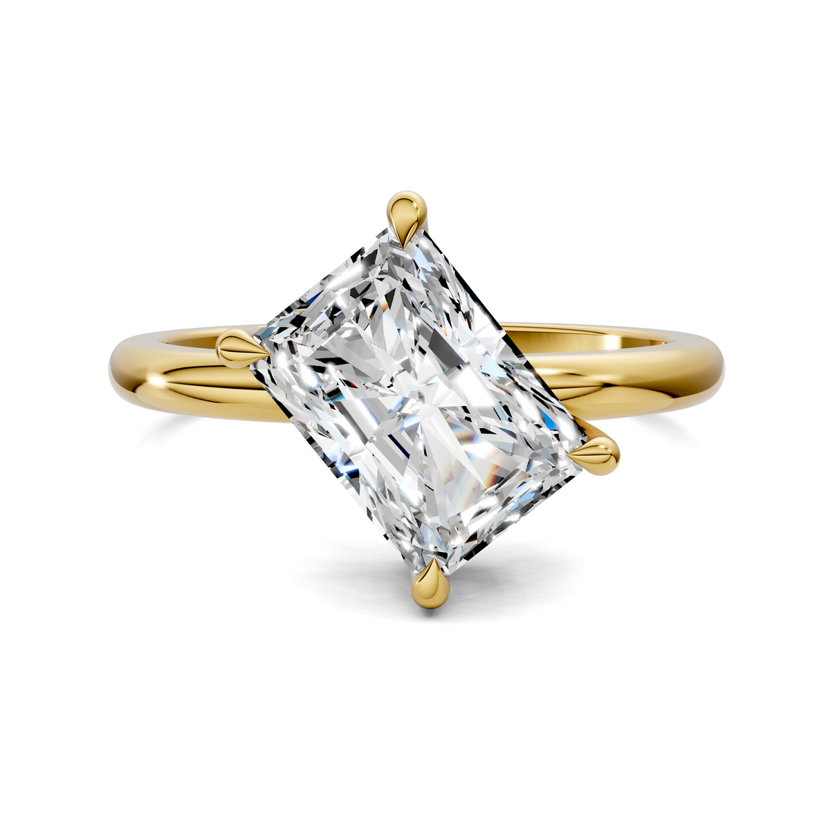 Annie Angled Solitaire Ring