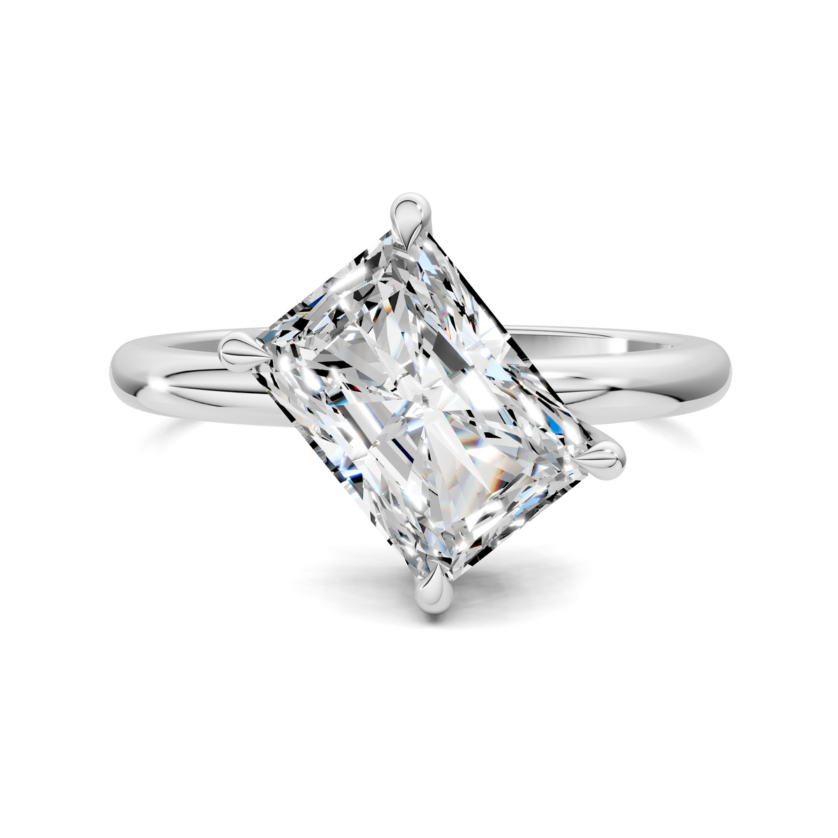 Annie Angled Solitaire Ring