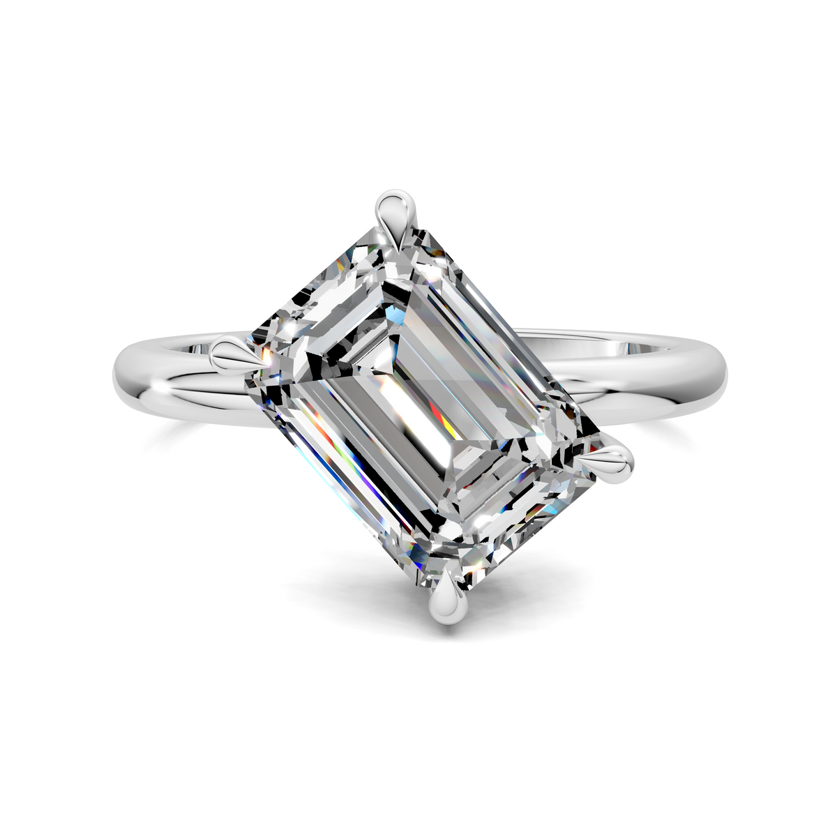 Annie Angled Solitaire Ring
