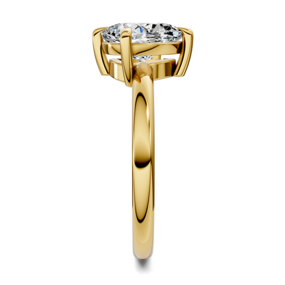 Annie Angled Solitaire Ring