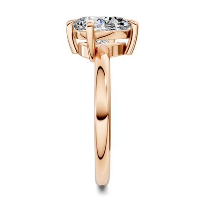 Annie Angled Solitaire Ring