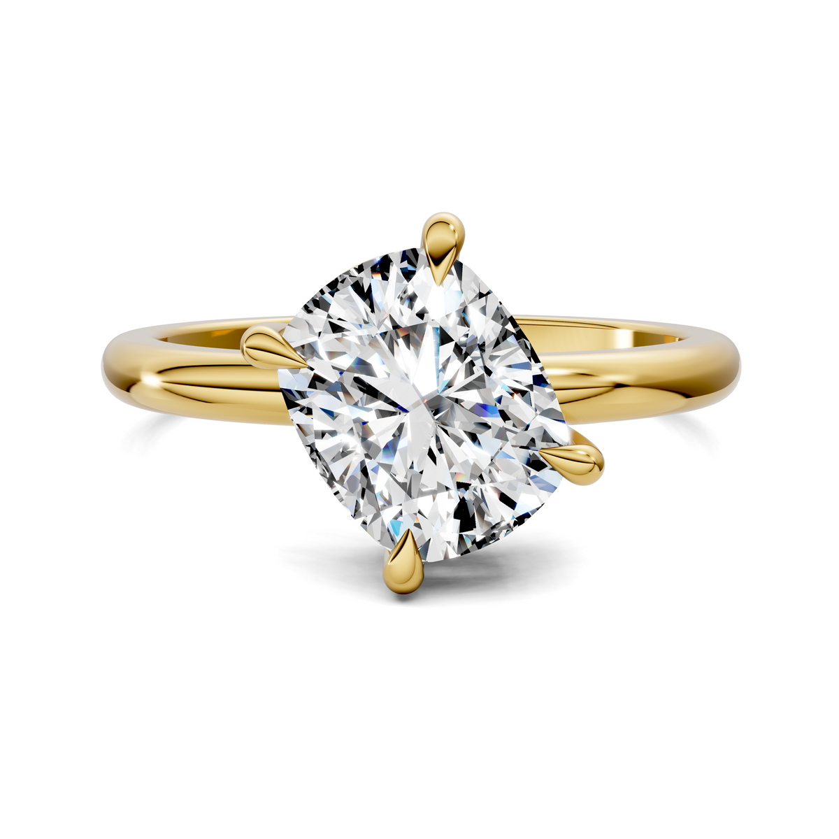 Annie Angled Solitaire Ring