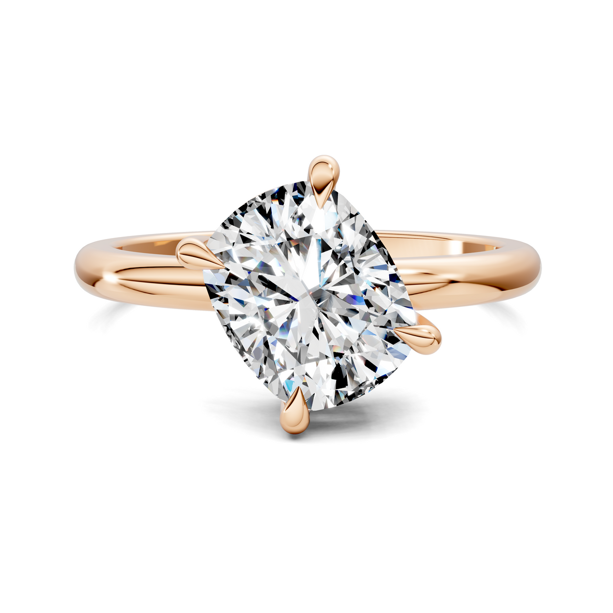 Annie Angled Solitaire Ring