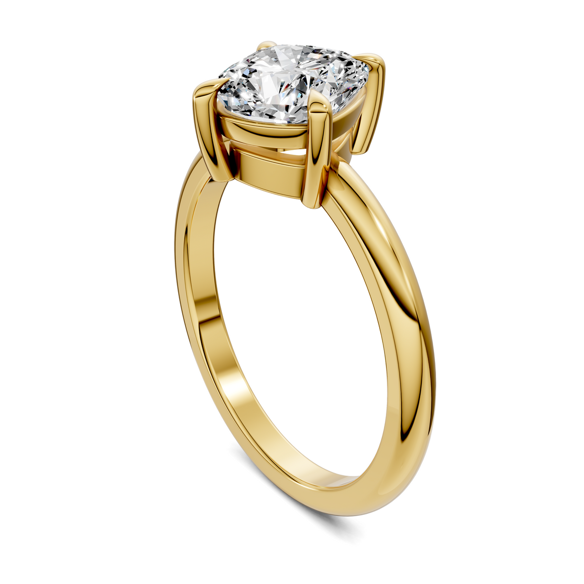 Annie Angled Solitaire Ring