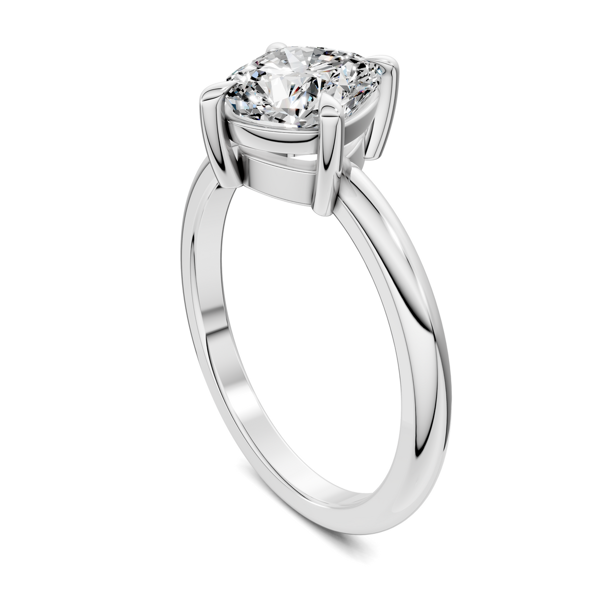 Annie Angled Solitaire Ring