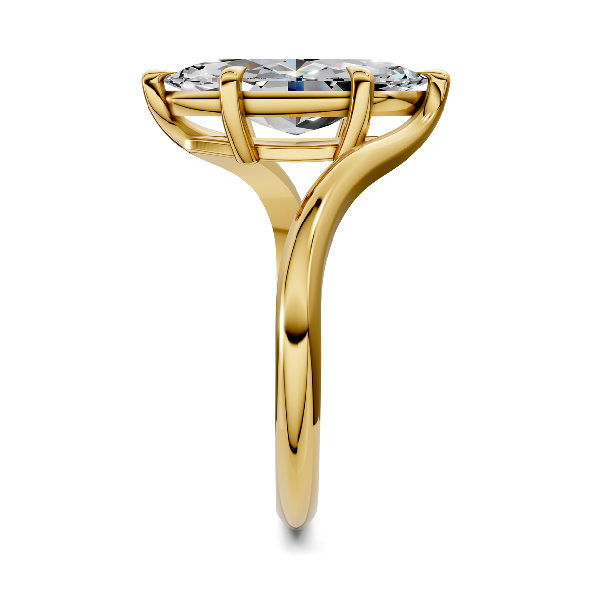 Sylvia Bypass Solitaire Ring