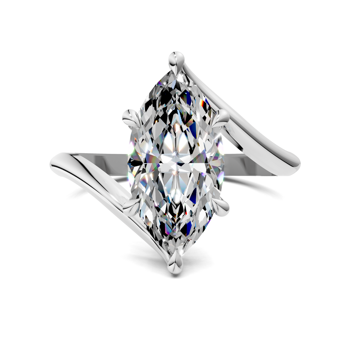Sylvia Bypass Solitaire Ring