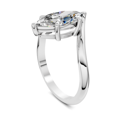 Sylvia Bypass Solitaire Ring