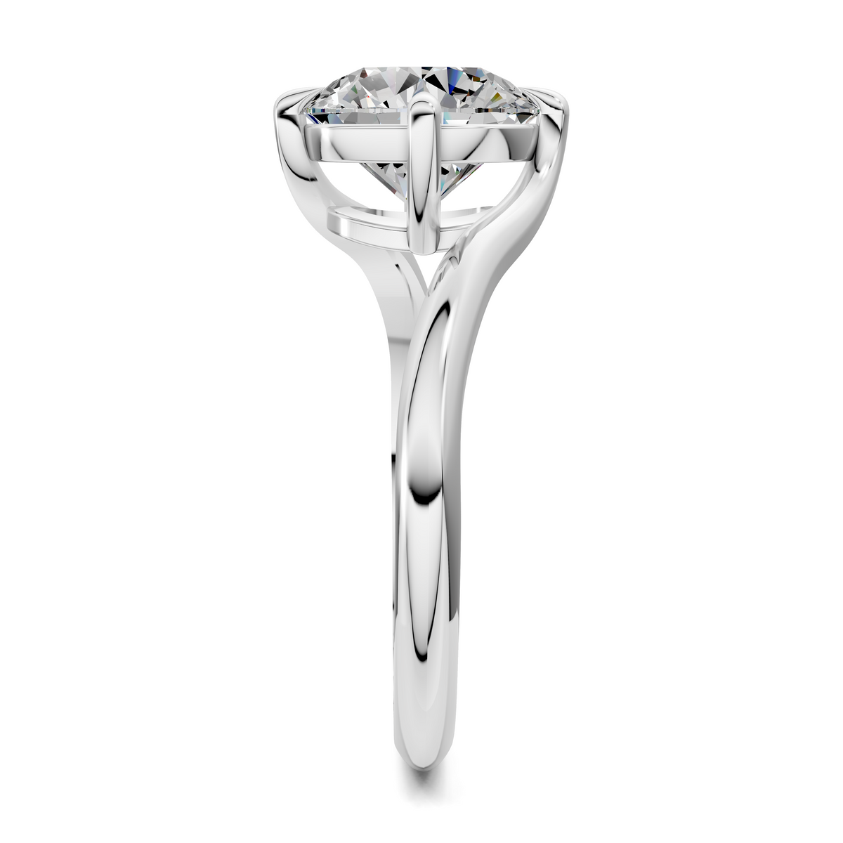 Sylvia Bypass Solitaire Ring