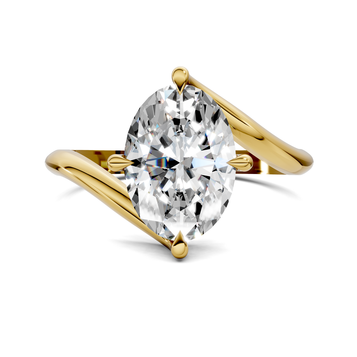 Sylvia Bypass Solitaire Ring