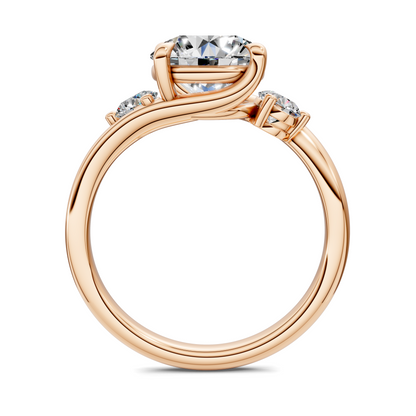 Tiara Bypass Three Stone Ring