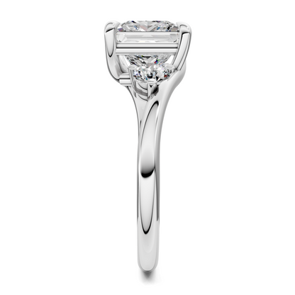 Tiara Bypass Three Stone Ring