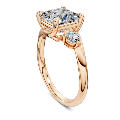 Tiara Bypass Three Stone Ring
