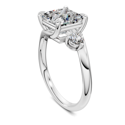 Tiara Bypass Three Stone Ring