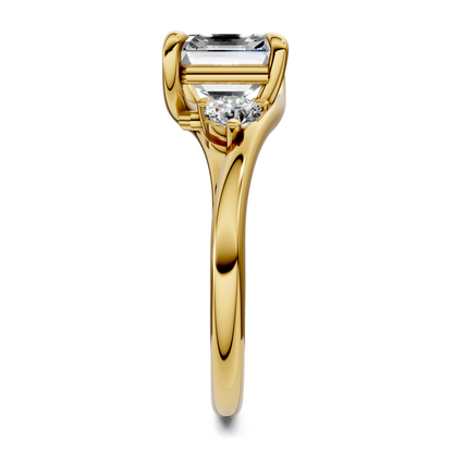 Tiara Bypass Three Stone Ring