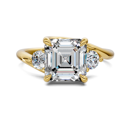 Tiara Bypass Three Stone Ring