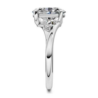 Tiara Bypass Three Stone Ring