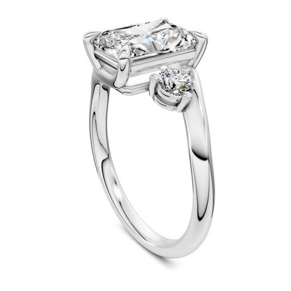 Tiara Bypass Three Stone Ring