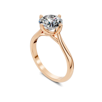 Madison Crisscross Cathedral Solitaire Engagement Ring