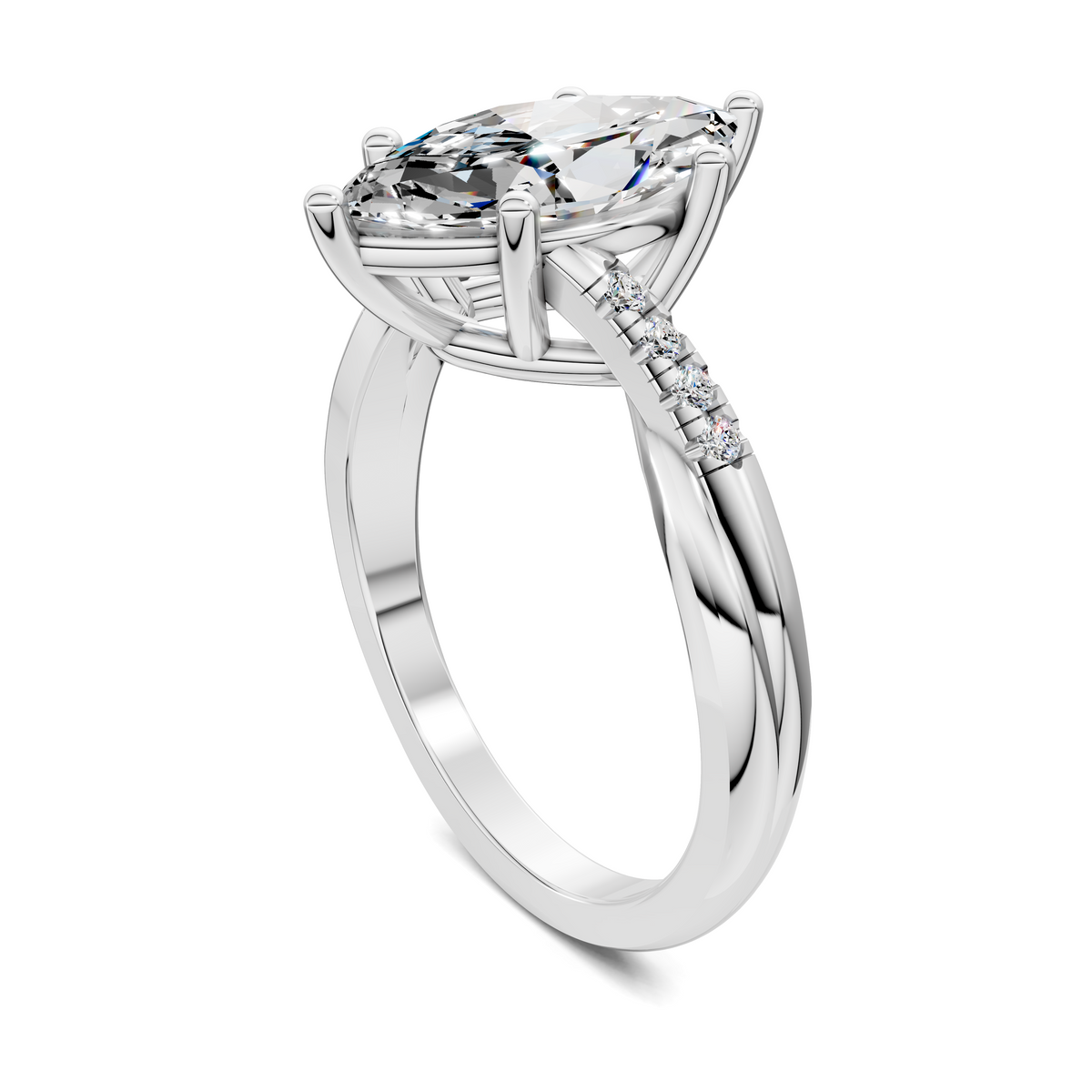 Destiny Twisted Pavé Ring